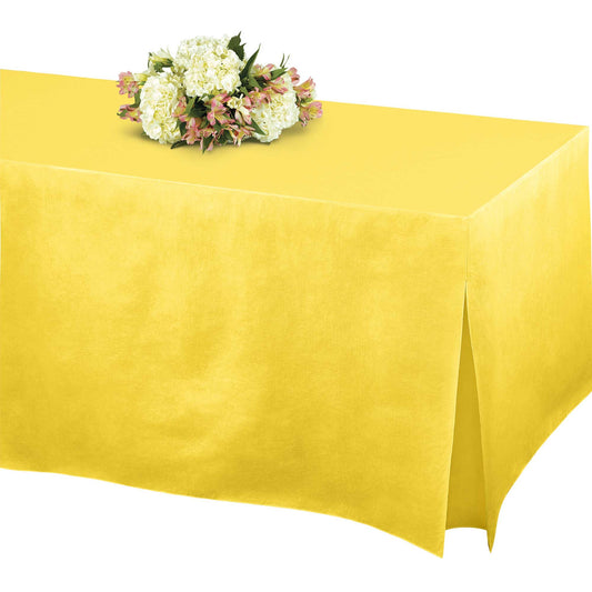 Tablefitters Flannel-Backed Tablecover  Yellow Sunshine
