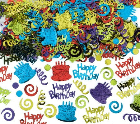 Happy Birthday Type Embossed Confetti 70g