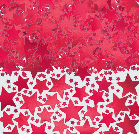 Star Confetti 70g -Red