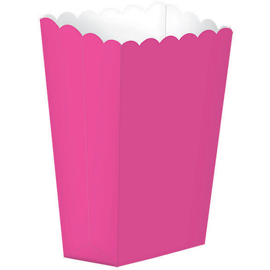 Popcorn Favor Boxes Small Bright Pink