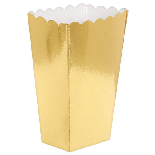 Popcorn Favor Boxes Small Gold