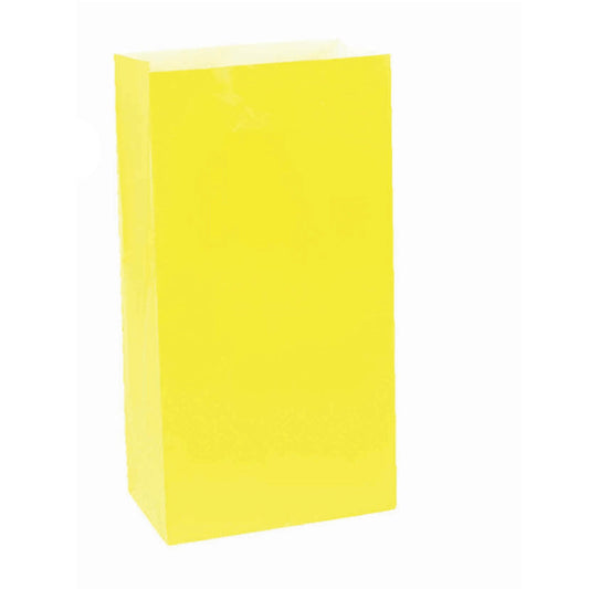 Large Paper Treat Bags Sunshine Yellow