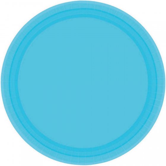 Paper Plates 9"/23cm Round 8CT - Caribbean Blue