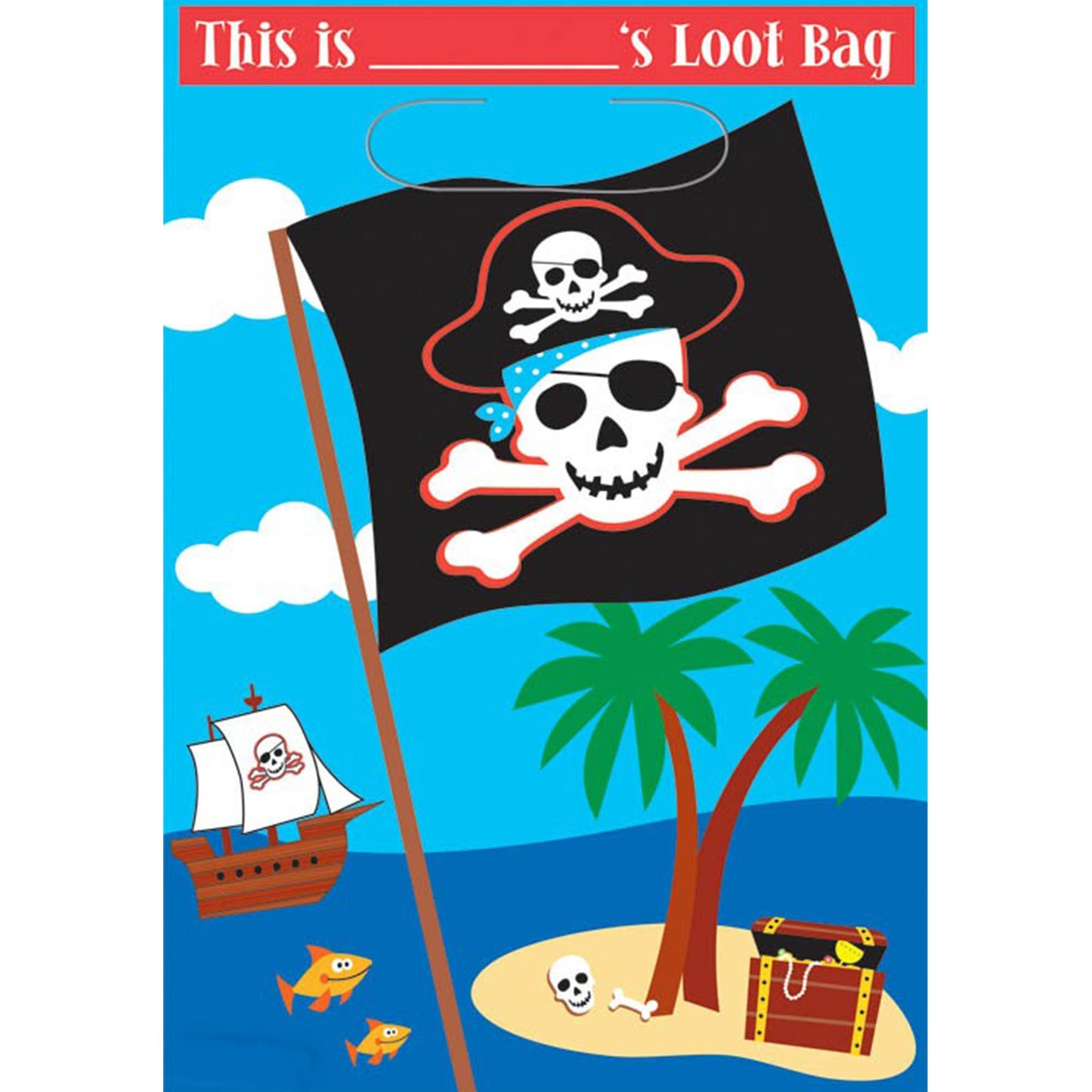 Pirate Party Folded Loot Bags