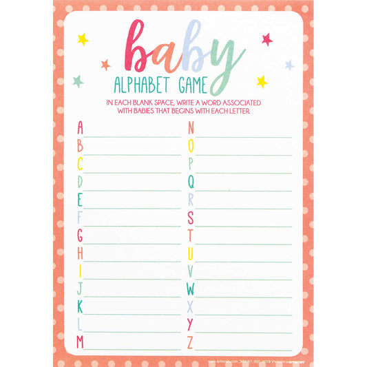 Baby Shower A to Z Alphabet Baby Games