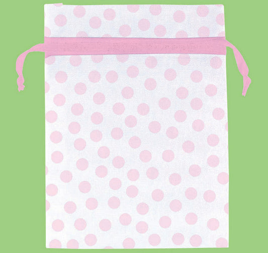 Pink Dots Organza Bags 12ct