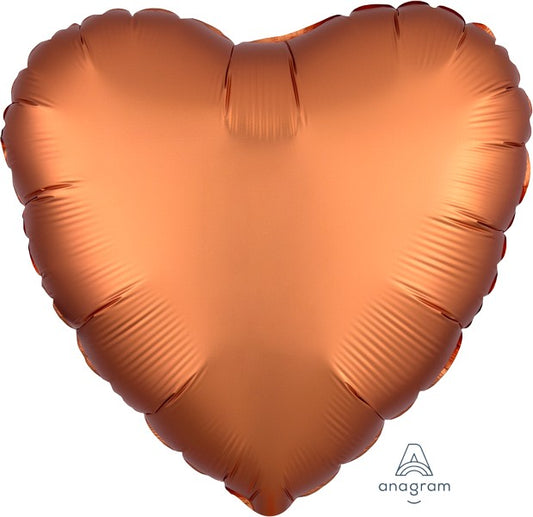 45cm Standard HX Satin Luxe Amber Heart S18