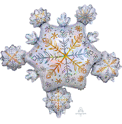 SuperShape Holographic Shining Snowflakes Cluster P50