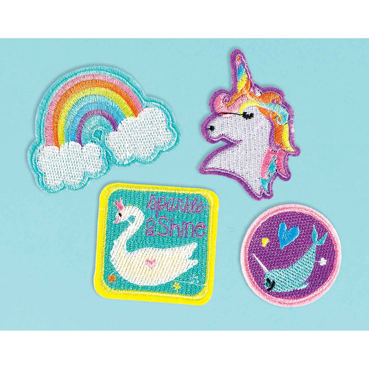Magical Rainbow Birthday Embroidered Iron-On Patches