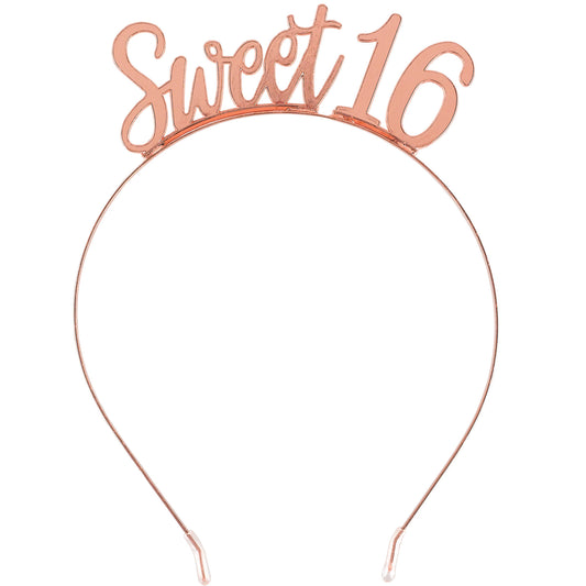 Elegant Sixteen Blush Sweet 16 Metal Headband