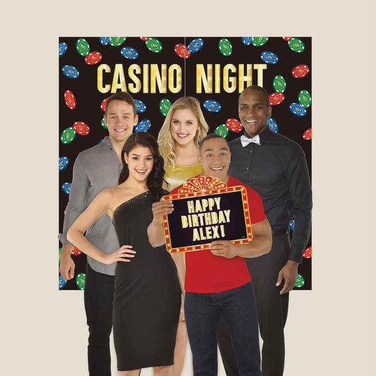 Roll The Dice Casino Night Scene Setter Photo Prop Backdrop Kit