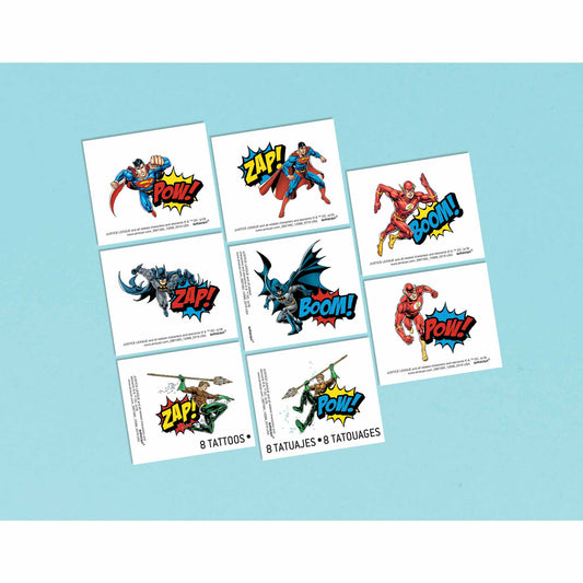Justice League Heroes Unite Tattoo Favors