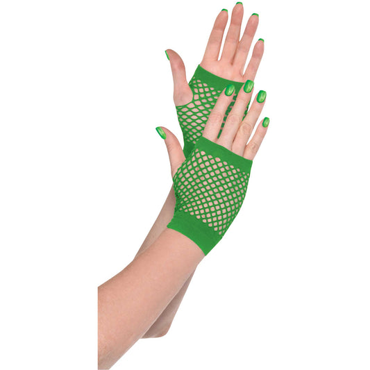 Fishnet Gloves Short - Green