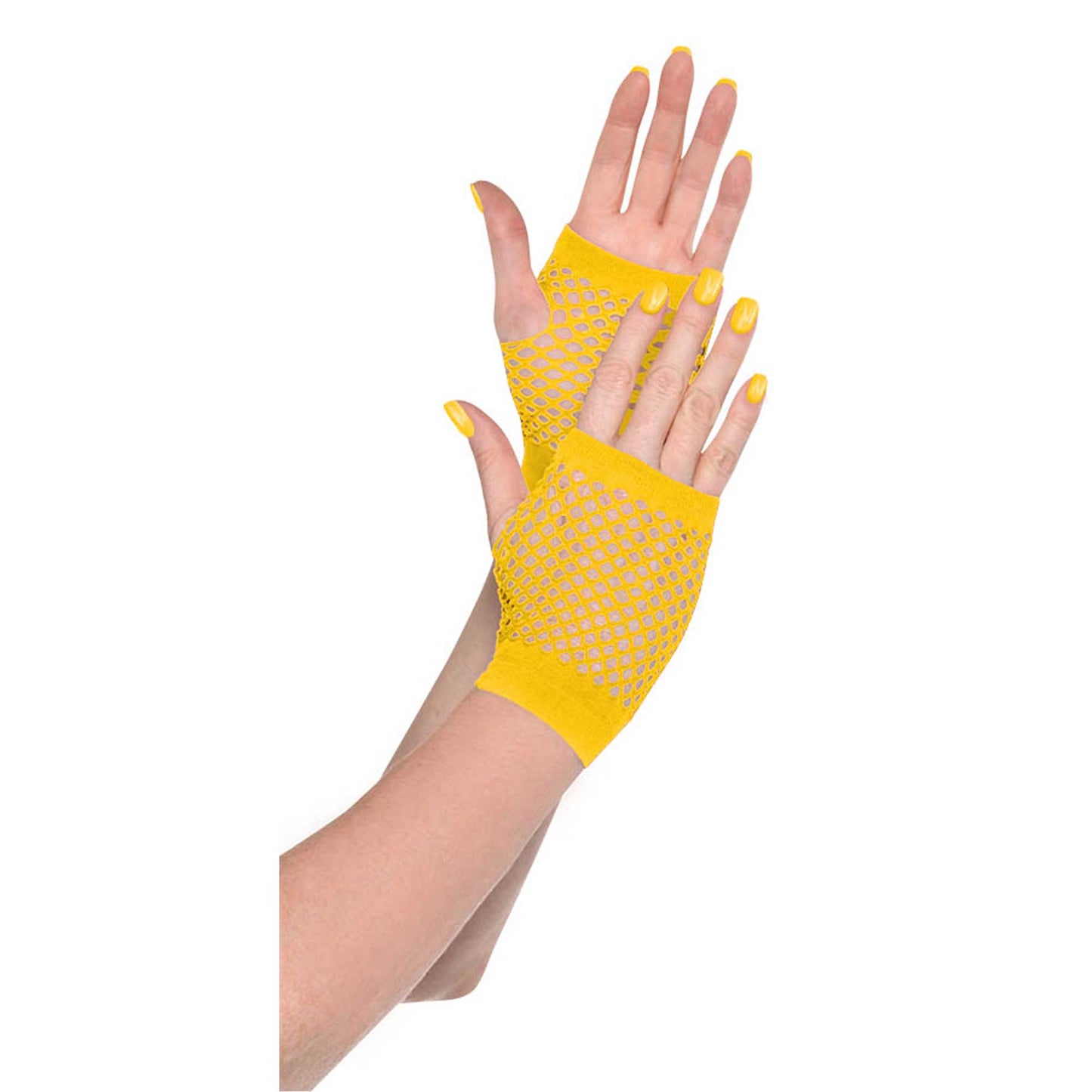 Fishnet Gloves Short - Yellow
