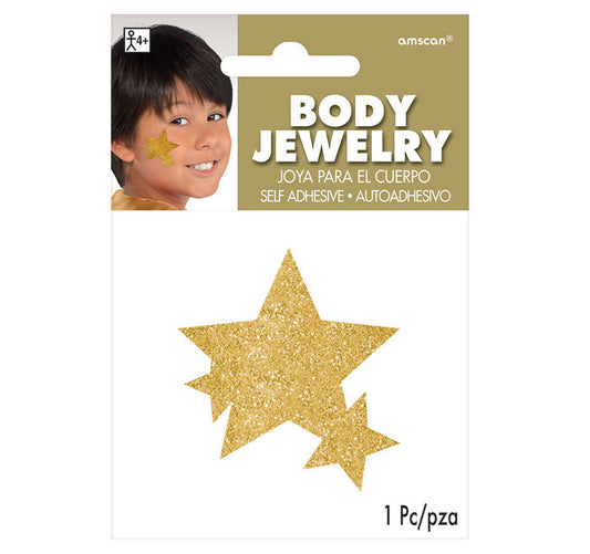 Glitter Star Body Jewelry Team Spirit - Gold