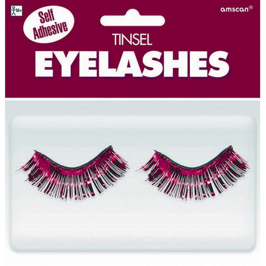 Tinsel Eyelashes - Burgundy