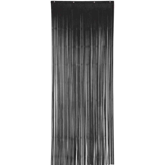 Door Curtain Metallic - Black