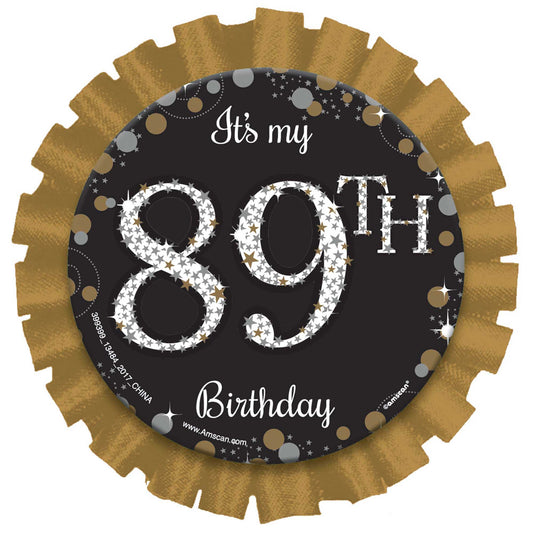 Sparkling Celebration Add Any Age Button Badge & 24 Stickers