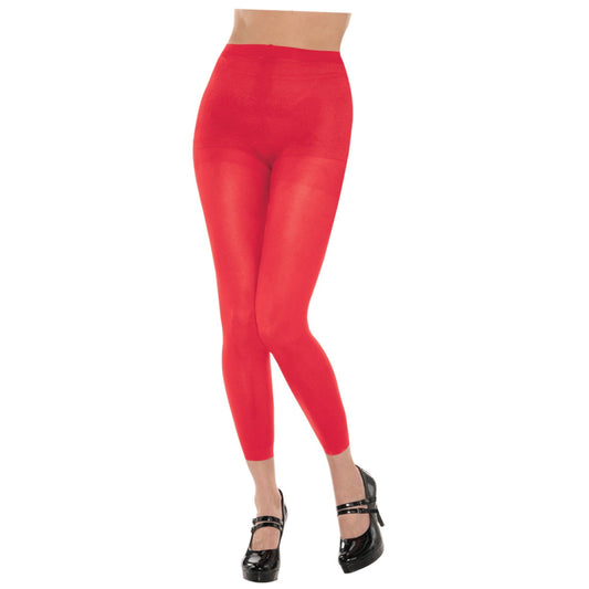 Footless Tights - Red