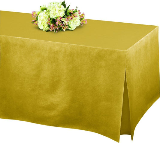 Tablefitters Flannel-Backed Tablecover  Gold