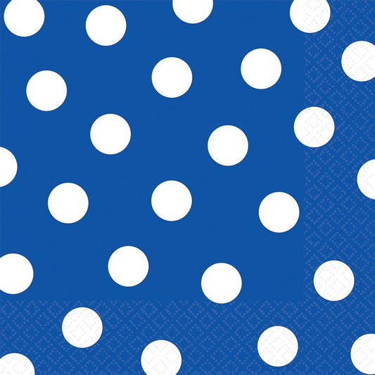 Dots Lunch Napkins Bright Royal Blue