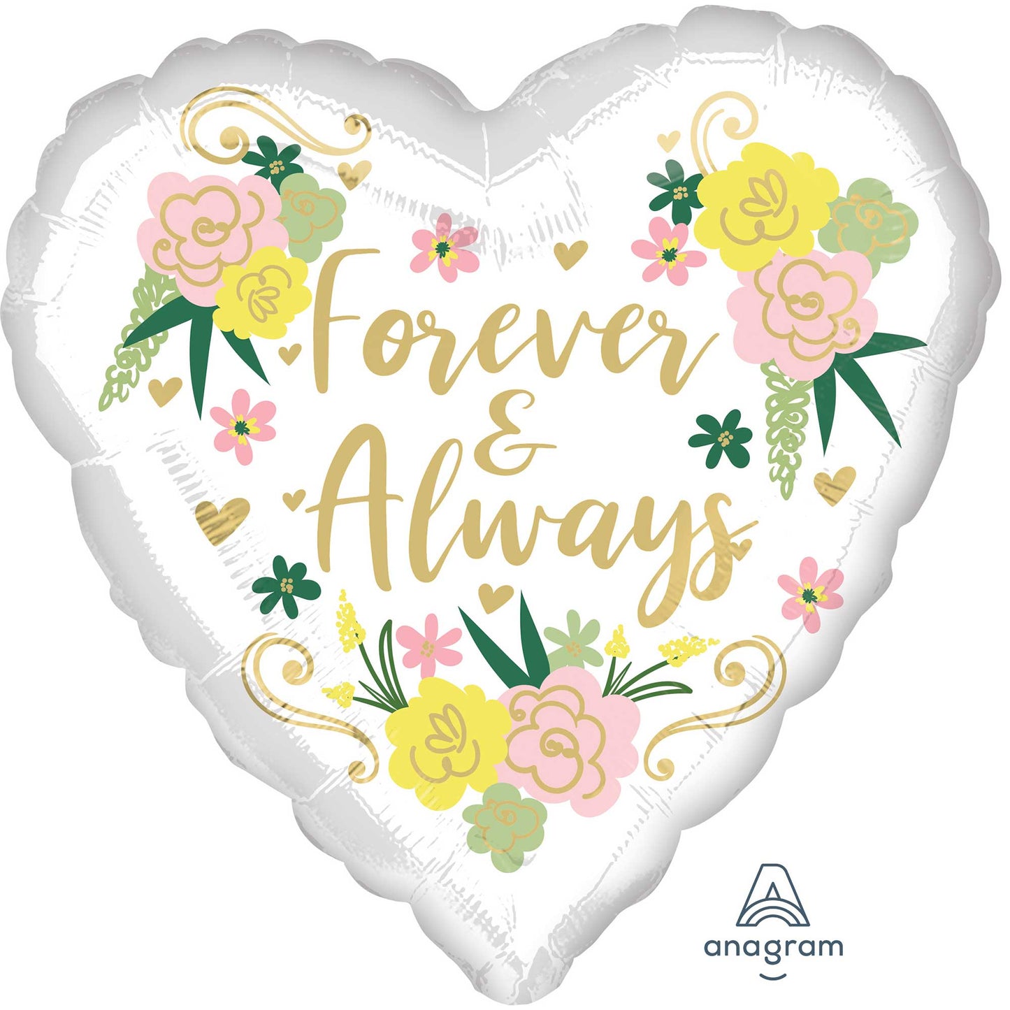 45cm Standard HX Forever & Always Floral Heart S40