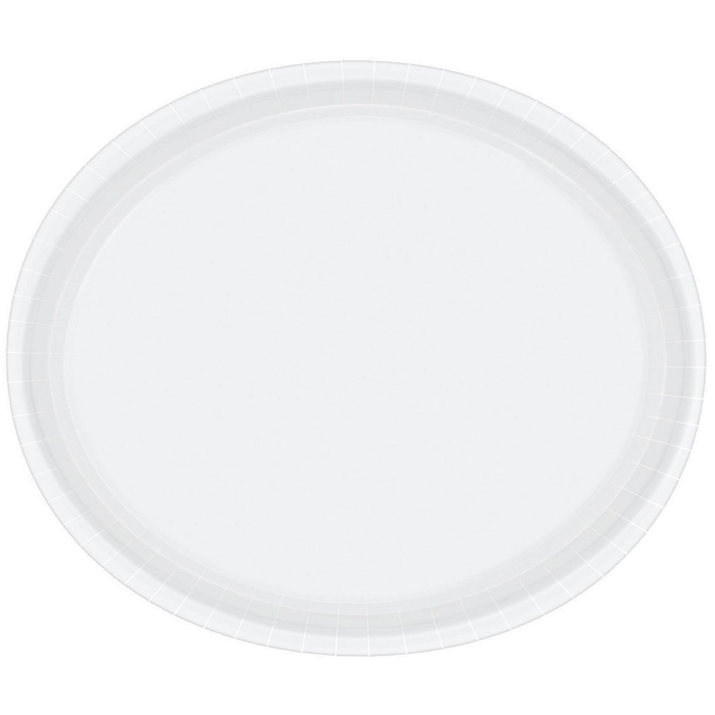 Paper Plates Oval 30cm Frosty White