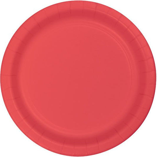 Coral Lunch Plates Paper 18cm