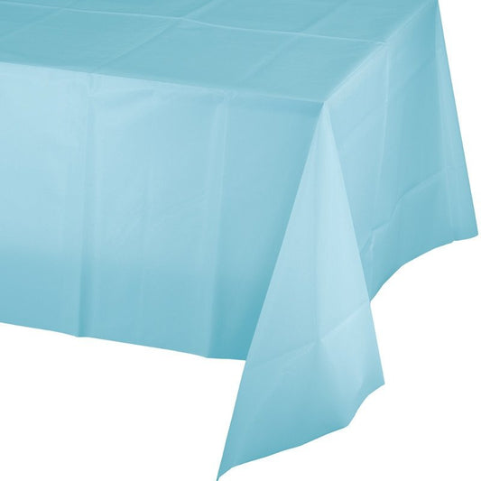 Pastel Blue Tablecover Plastic 137cm x 274cm