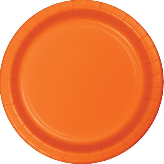 Sunkissed Orange Lunch Plates Paper 18cm
