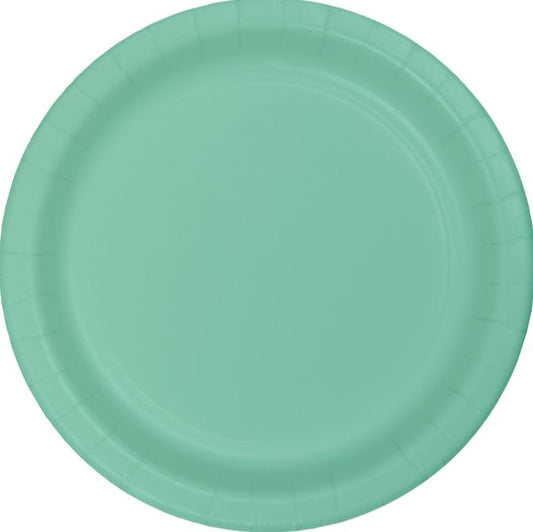 Fresh Mint Green Lunch Plates Paper 18cm
