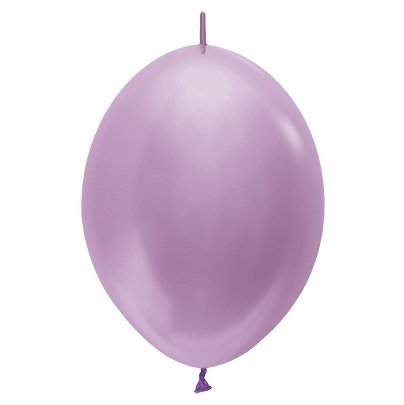 Sempertex 28cm Link O Loon Satin Pearl Lilac Latex Balloons 450, 25PK