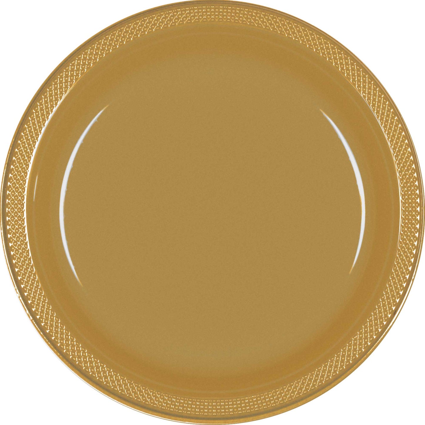 Premium Plastic Plates 23cm 20 Pack - Gold