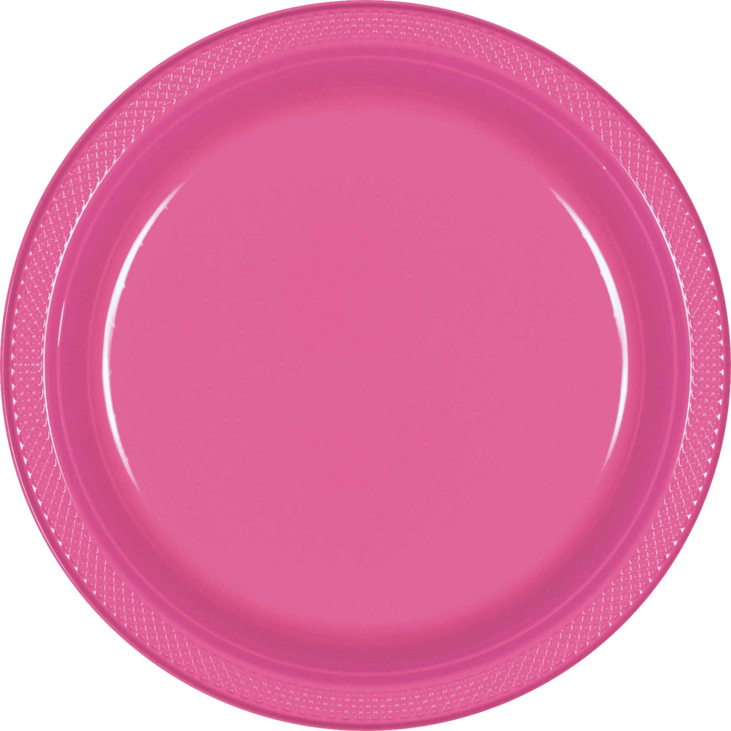 Premium Plastic Plates 26cm 20 Pack - Bright Pink
