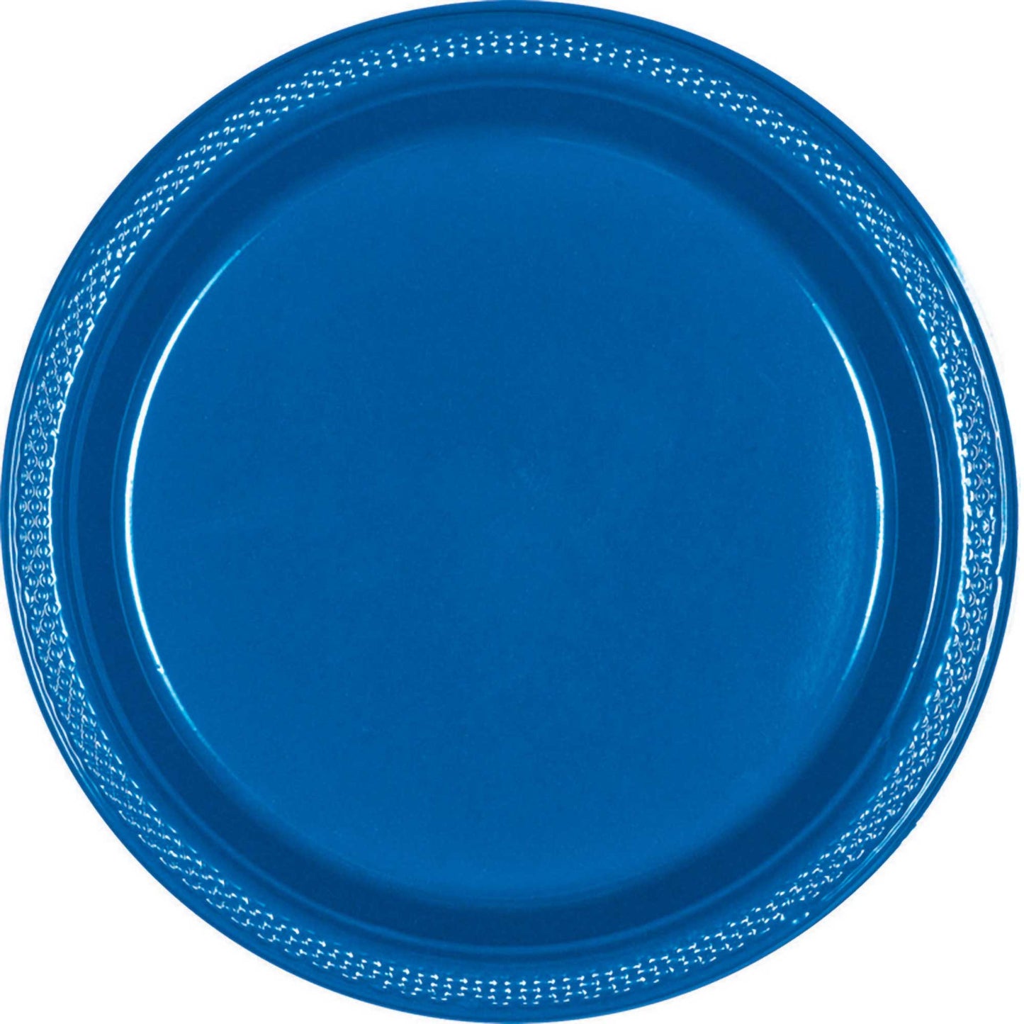 Premium Plastic Plates 26cm 20 Pack - Bright Royal Blue