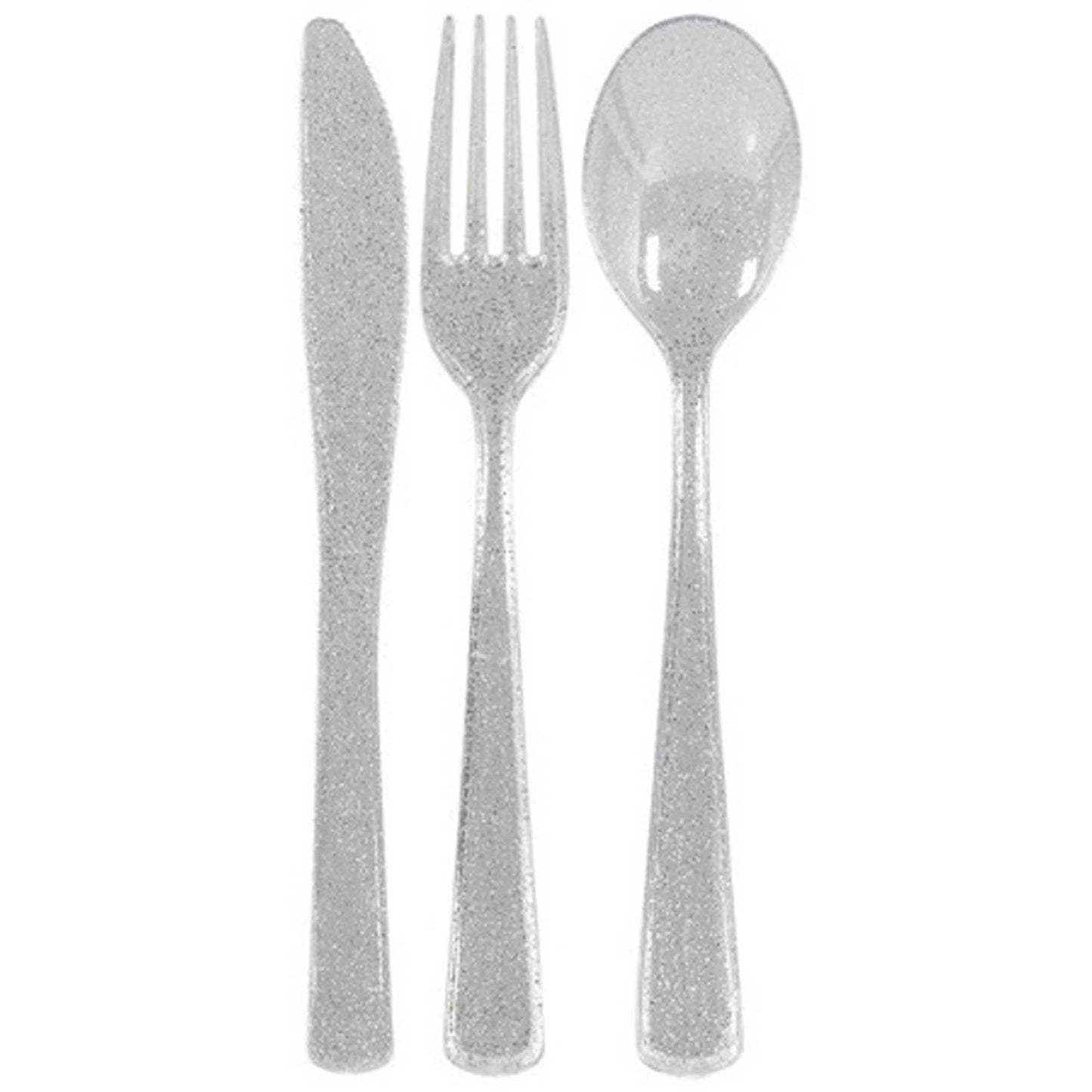 Premium Glittering Silver Cutlery Set
