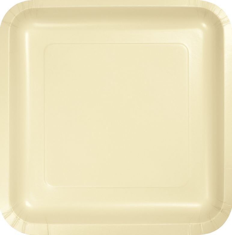 Ivory Square Lunch Plates Paper 18cm