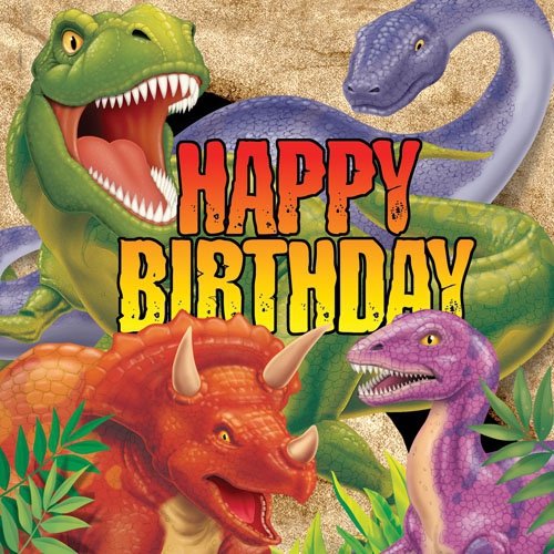 Dino Blast Lunch Napkins Happy Birthday
