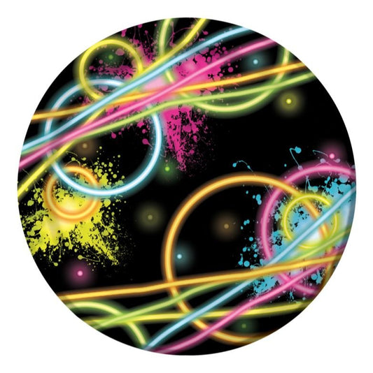 Glow Party Lunch Plates Paper 18cm