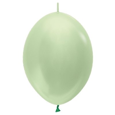 Sempertex 28cm Link O Loon Satin Pearl Green Latex Balloons 430, 25PK
