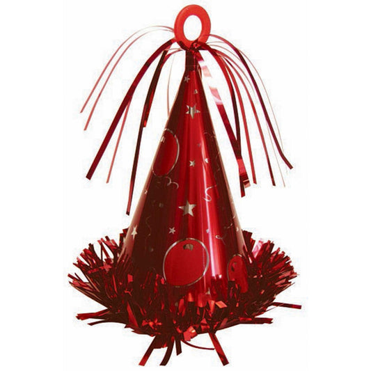 Party Hat Balloon Weight - Red