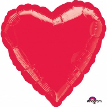 45cm Standard Heart HX Metallic Red S15