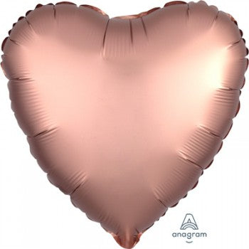 45cm Standard HX Satin Luxe Rose Copper Heart S18