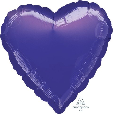 45cm Standard Heart HX Metallic Purple S15