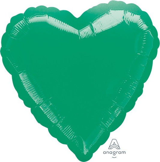45cm Standard Heart HX Metallic Green S15