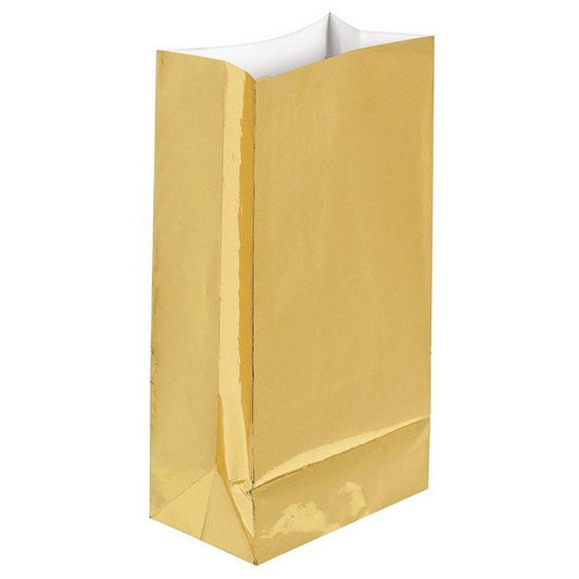Large Paper Treat Bags Gold Foil