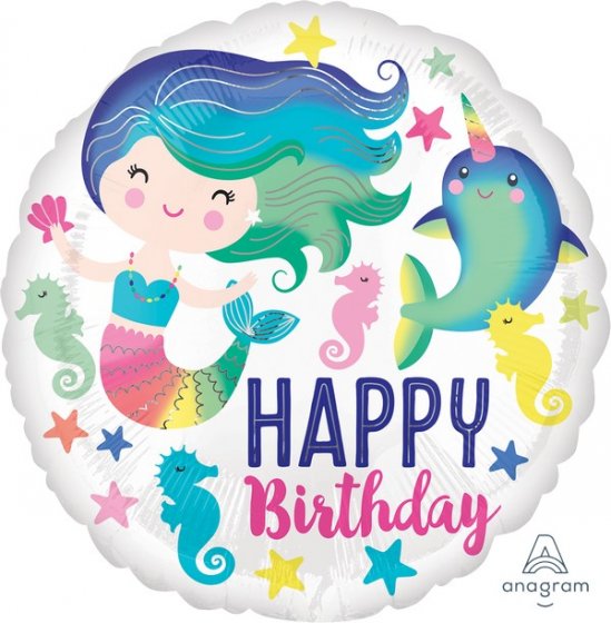 45cm Standard HX Colourful Ocean Fun Happy Birthday S40