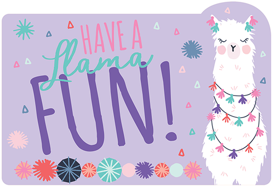 Llama Fun Postcard Invitations