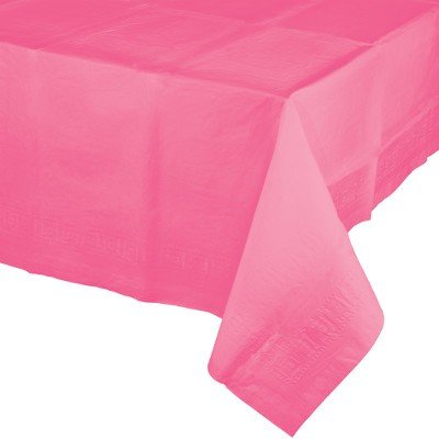 Candy Pink Tablecover Tissue & Plastic Back 137cm x 274cm