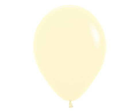 Sempertex 30cm Pastel Matte Yellow Latex Balloons 620, 25PK